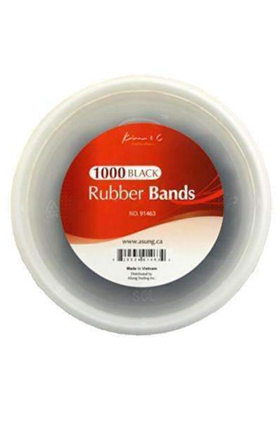 1000 Rubber Bands Black - Deluxe Beauty Supply