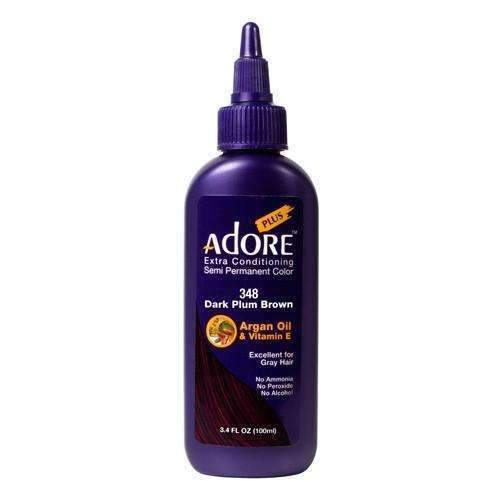 Adore Plus Hair Color For Gray Hair - 348 Dark Plum Brown - Deluxe Beauty Supply