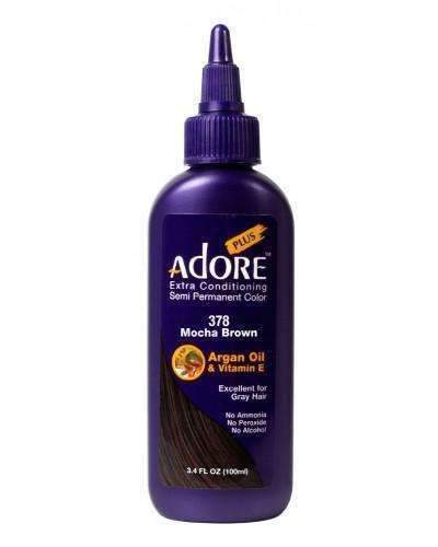 Adore Plus Hair Color For Gray Hair - 378 Mocha Brown - Deluxe Beauty Supply