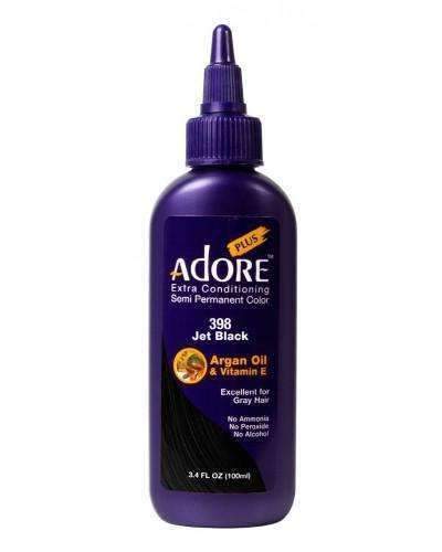 Adore Plus Hair Color For Gray Hair - 398 Jet Black - Deluxe Beauty Supply