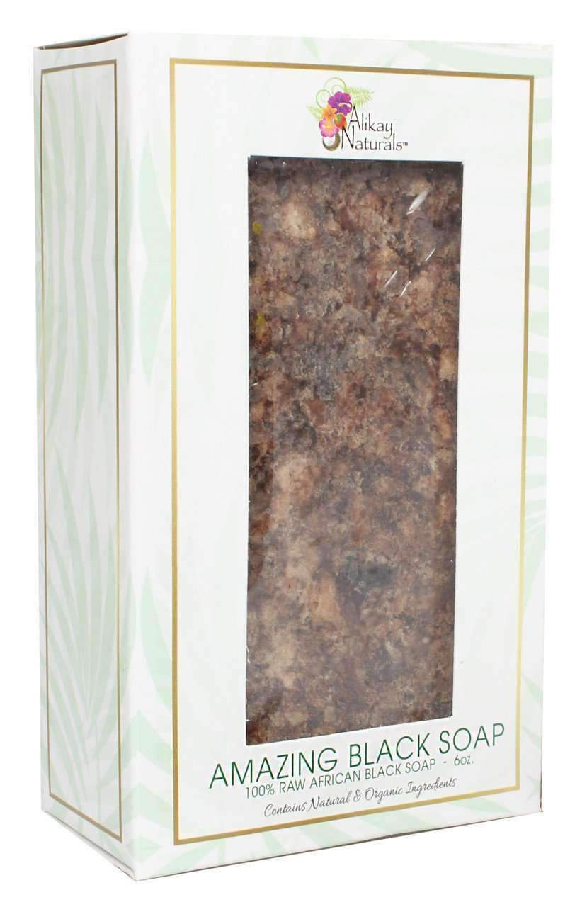 Alikay Naturals Black Soap 6oz - Deluxe Beauty Supply