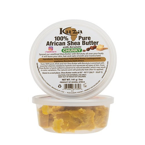 Kuza 100% Pure African Shea Butter Yellow Chunky - 5oz