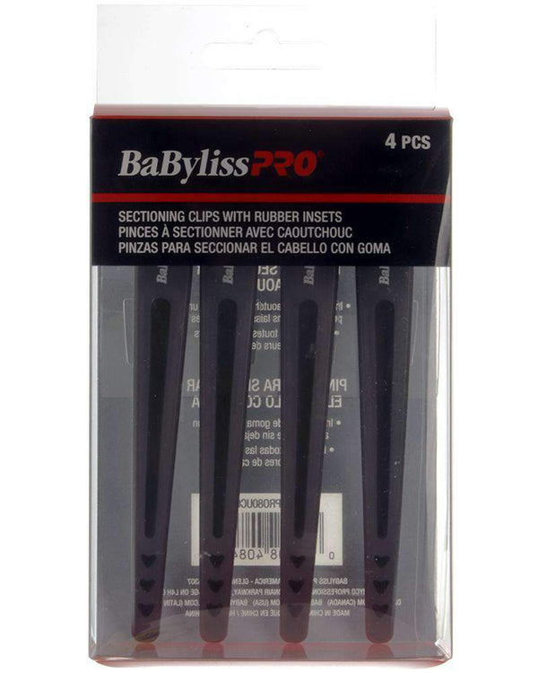 BaByliss Pro No-Slip Sectioning Clips with Rubber Insets