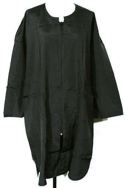 Stylist Coat w/Zipper Closure Black #5155 - Deluxe Beauty Supply