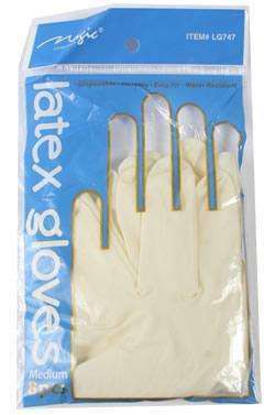 Magic Collection Medium Latex Gloves 8pk #LG747 - Deluxe Beauty Supply