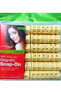 Magic Collection Medium Snap On Magnetic Rollers ¾" - Deluxe Beauty Supply