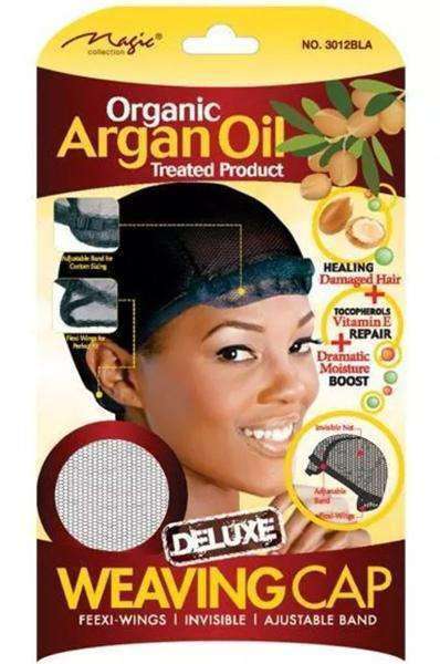 Magic Collection Organic Argan Oil Weaving Cap Adjustable #3012BLA Black - Deluxe Beauty Supply