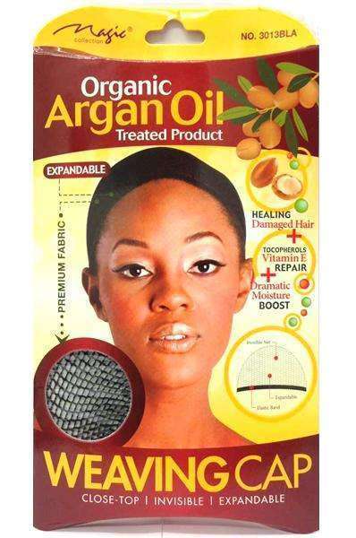 Magic Collection Organic Argan Oil Weaving Cap Expandable #3013BLA Black - Deluxe Beauty Supply