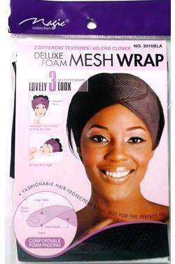 Magic Collection Deluxe Foam Mesh Wrap #2018BLA Black - Deluxe Beauty Supply