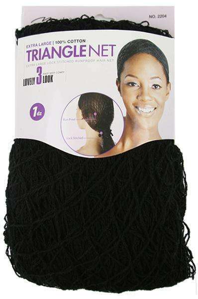 Magic Collection 100% Cotton Extra Large Triangle Net 12pk #2204 - Deluxe Beauty Supply