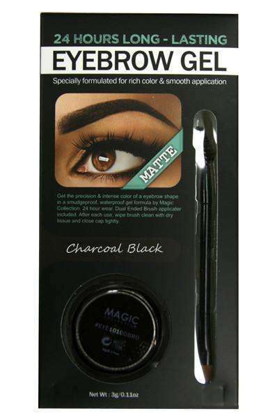 Magic Collection 24 Hour Matte Waterproof Eyebrow Gel - Charcoal Black - Deluxe Beauty Supply