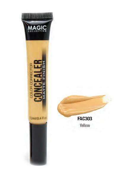 Magic Collection Color Corrector Matte Finish Concealer -Yellow - Deluxe Beauty Supply