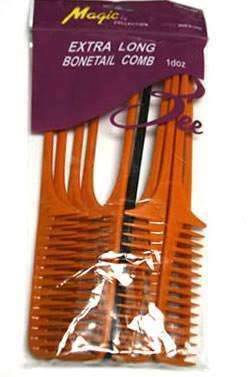Magic Collection Extra Large Bone Tail Comb 12 Pack - Deluxe Beauty Supply