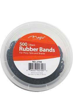 Magic Collection Rubber Bands Black 500pcs - Deluxe Beauty Supply