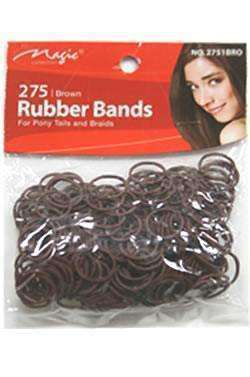 Magic Collection Rubber Bands Brown 275pcs - Deluxe Beauty Supply