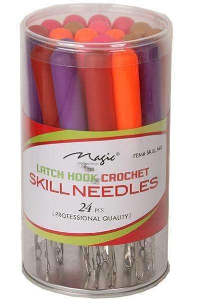 Magic Collection Crochet Skill Needle Latch Hook 24pc Jar - Deluxe Beauty Supply