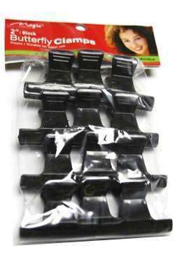Magic Collection Butterfly Clamps 2 " - Black - Deluxe Beauty Supply
