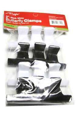 Magic Collection Butterfly Clamp 2" - Black & White - Deluxe Beauty Supply