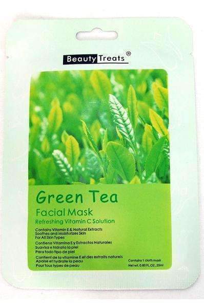 Beauty Treats Facial Mask - Green Tea - Deluxe Beauty Supply
