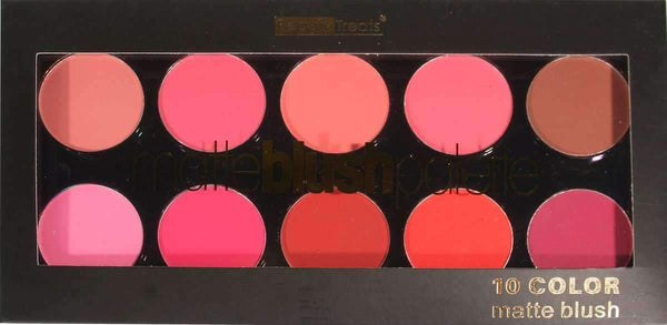 Beauty Treats 10 Color Matte Blush Palette #358 - Deluxe Beauty Supply
