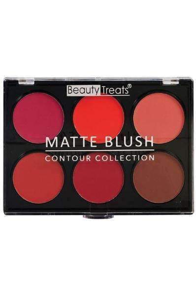 Beauty Treats Contour Collection 6 Color Matte Blush - Dark - Deluxe Beauty Supply