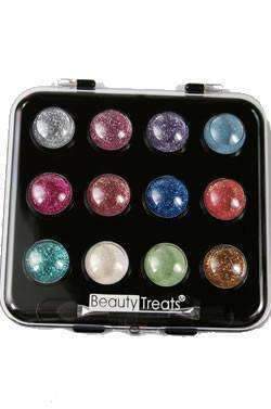 Beauty Treats 12 Color Glitter Shimmer Eyeshadow Palette - Deluxe Beauty Supply