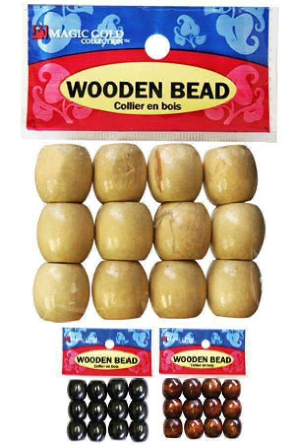 144 Wooden Beads - Large - Deluxe Beauty Supply