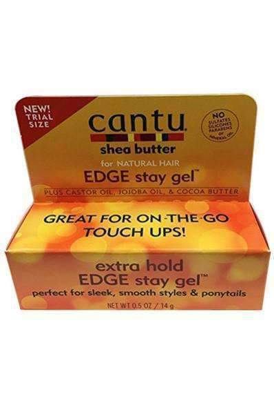 Cantu Shea Butter For Natural Hair Extra Hold Edge Stay Gel 0.5oz - Deluxe Beauty Supply