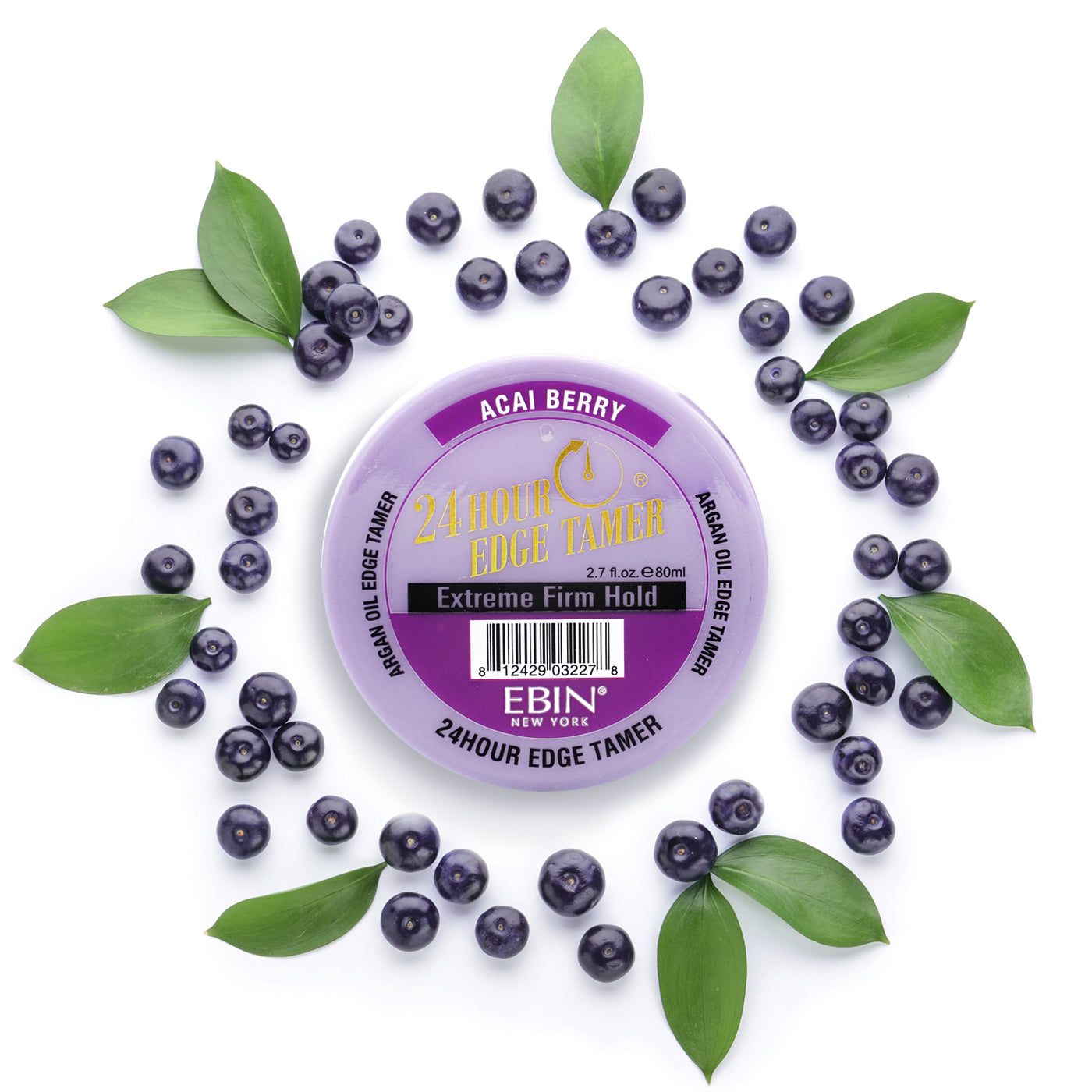 EBIN 24 Hour Edge Tamer Extreme Firm Hold - Acai Berry Family Size 8.25oz