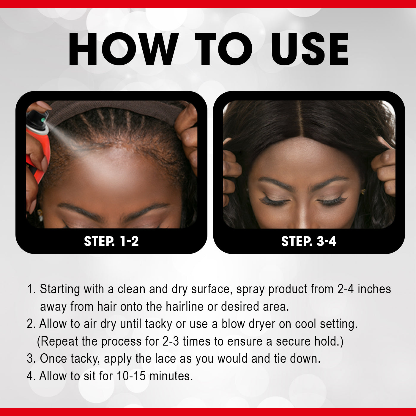 EBIN Wonder Lace Wig Bond Adhesive Spray - Active 2.7oz