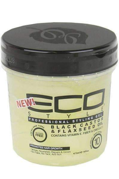 Eco Style Black Castor & Flaxseed Oil Styling Gel 16oz - Deluxe Beauty Supply