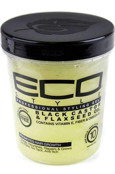 Eco Style Black Castor & Flaxseed Oil Styling Gel 32oz - Deluxe Beauty Supply