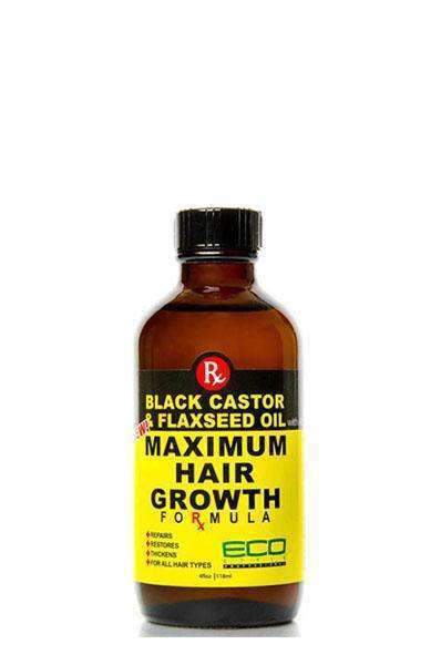 Eco Style Black Castor & Flaxseed Oil Maximum Hair Growth Oil 2oz - Deluxe Beauty Supply