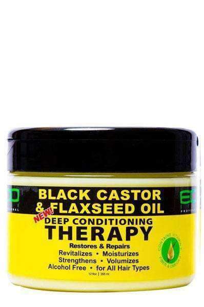 Eco Style Black Castor & Flaxseed Oil Deep Conditioning Therapy - Deluxe Beauty Supply