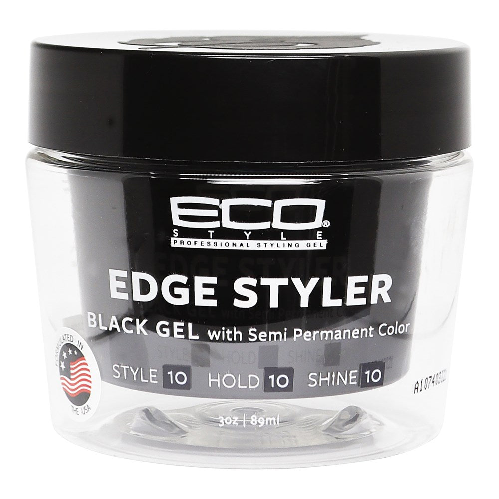 Eco Style Edge Styler Black Gel w/ Semi Permanent Color