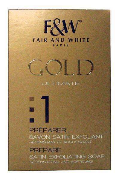Fair & White Gold Satin Exfoliating Bar Soap 7Oz - Deluxe Beauty Supply