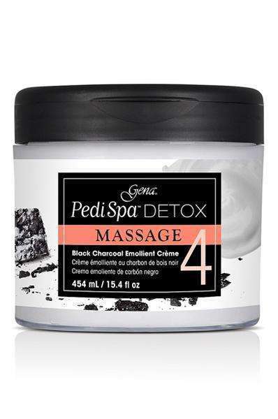 Gena Pedi Spa Detox Massage Black Charcoal Emollient Creme - Deluxe Beauty Supply