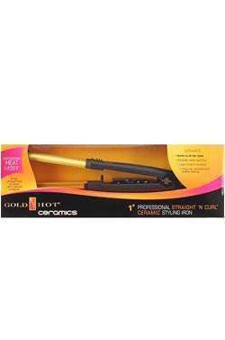 Gold N Hot Ceramic 1" Straighten N Curl Iron - Deluxe Beauty Supply