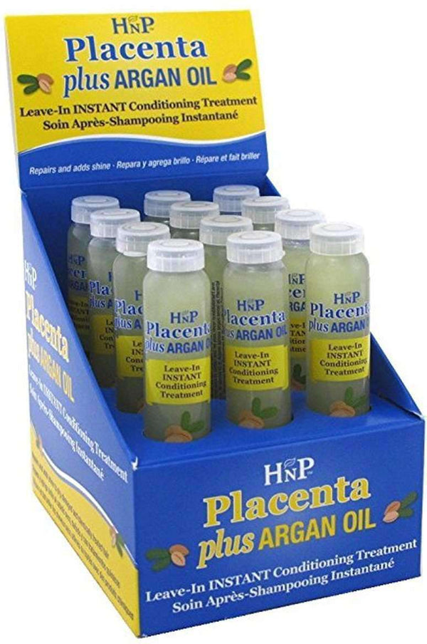 Hask Placenta Argan Leave In Treatment Vial - Deluxe Beauty Supply