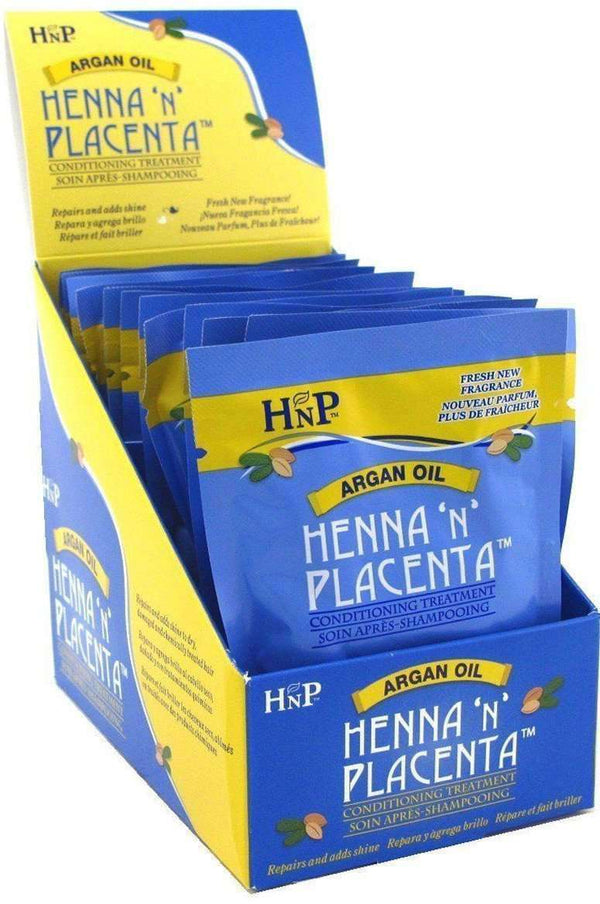 Hask Argan Oil Henna N Placenta Treatment Pack - Deluxe Beauty Supply
