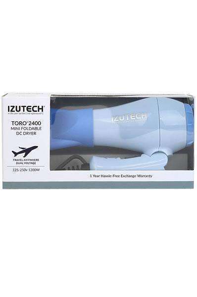 Izutech TORO 2400 Mini Foldable Hair Dryer - Blue - Deluxe Beauty Supply