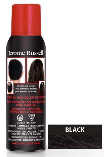 Jerome Russel Spray On Hair Color Thickener - Black - Deluxe Beauty Supply