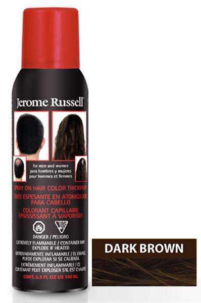 Jerome Russel Spray On Hair Color Thickener - Dark Brown - Deluxe Beauty Supply