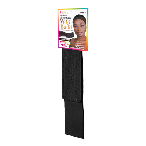 Touch Down Adjustable Buckle Wig Band - Black