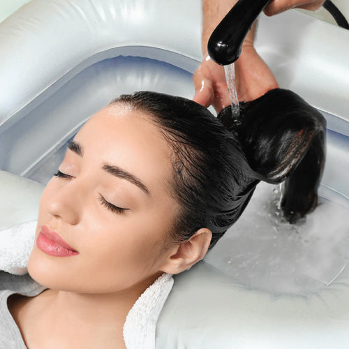 Touch Ups Inflatable Crescent Shaped Shampoo Basin Kit