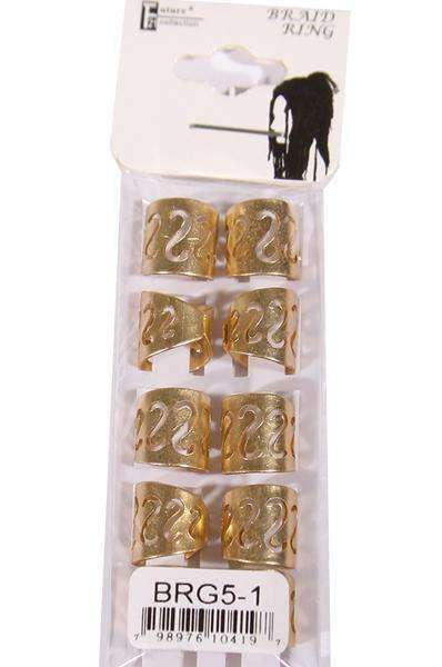 Gold Aluminum Braid Ring Tubes - Snakes - Deluxe Beauty Supply