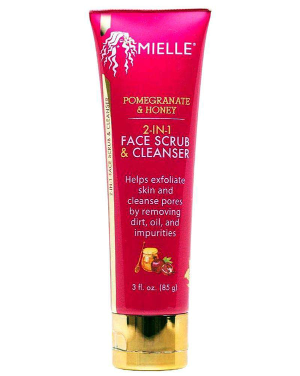 Mielle Organics Pomegranate & Honey 2-in-1 Face Scrub & Cleanser - Deluxe Beauty Supply
