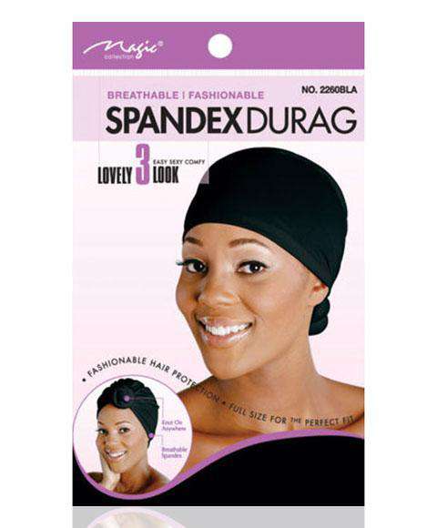 Magic Collection Spandex Du Rag #2260BLA - Deluxe Beauty Supply