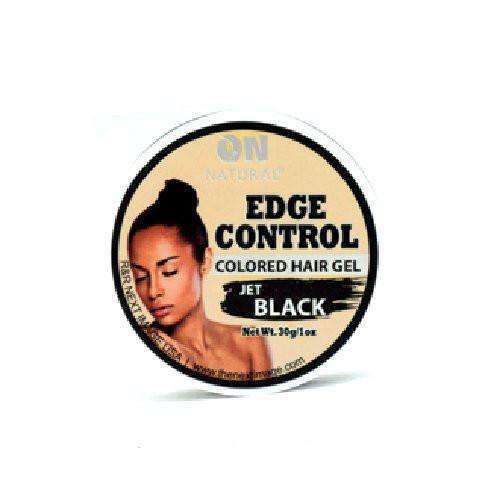 ON Natural Edge Control Colored Hair Gel - Jet Black - Deluxe Beauty Supply