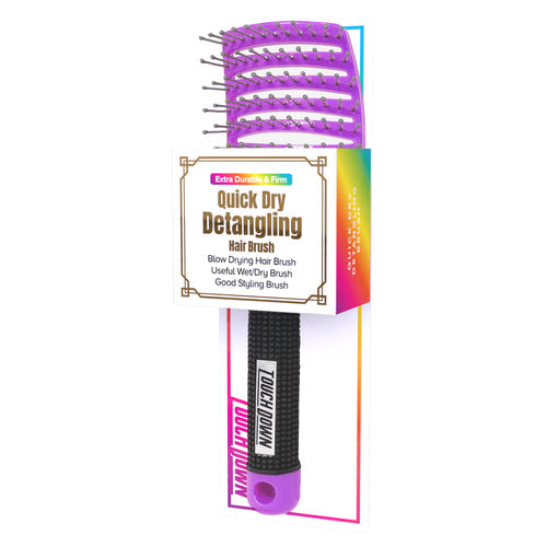 Touch Down Quick Dry Detangling Brush - Purple